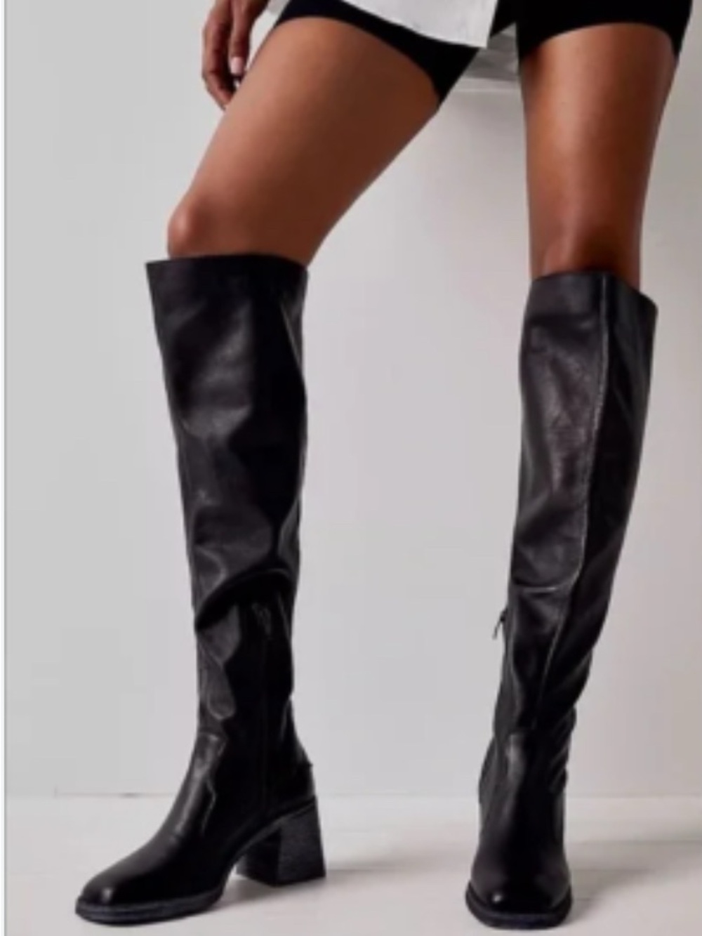 Free People Brianna Over the Knee Black Boots size 6 (36)